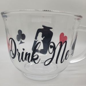 Alice in Wonderland Inspired Glass Mug